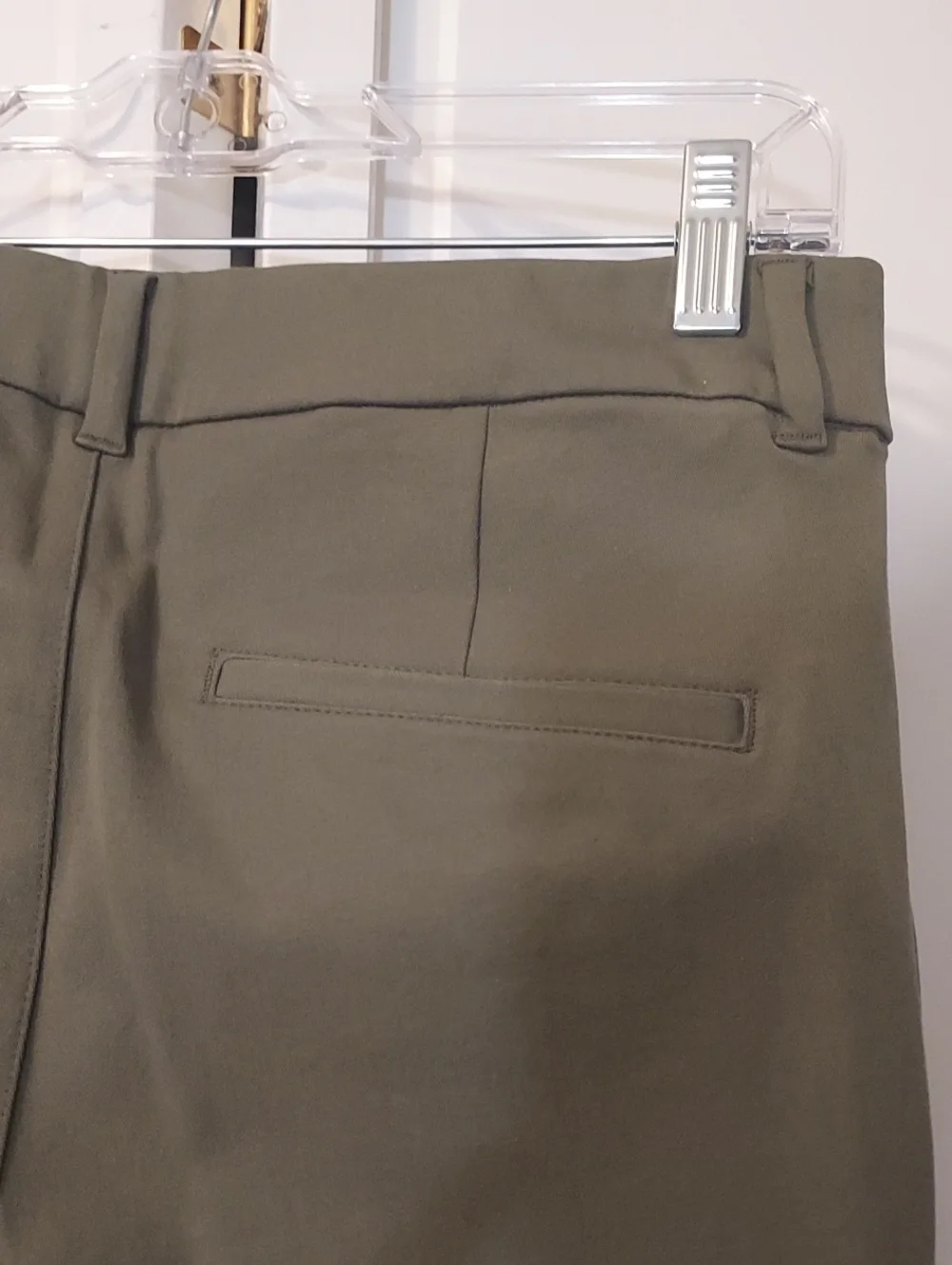 Old Navy Pixie High Rise Pants Olive Green Straight Leg Size 6